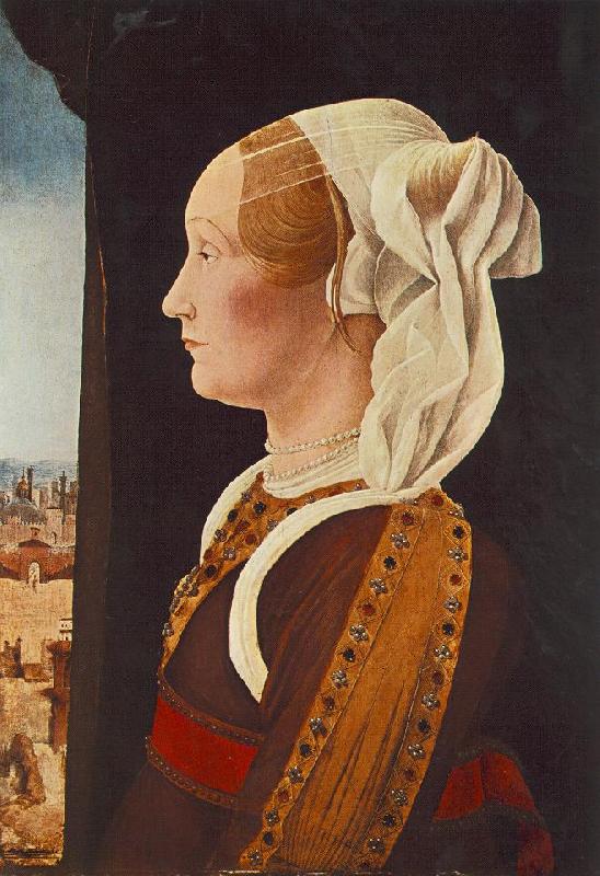 Ercole de Roberti Portrait of Ginevra Bentivoglio oil painting image